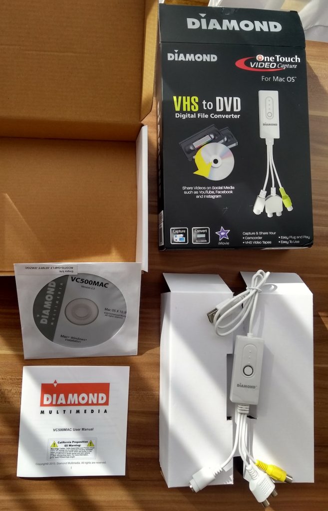 diamond multimedia usb 2.0 video capture device for mac tv tuners and video capture vc500mac